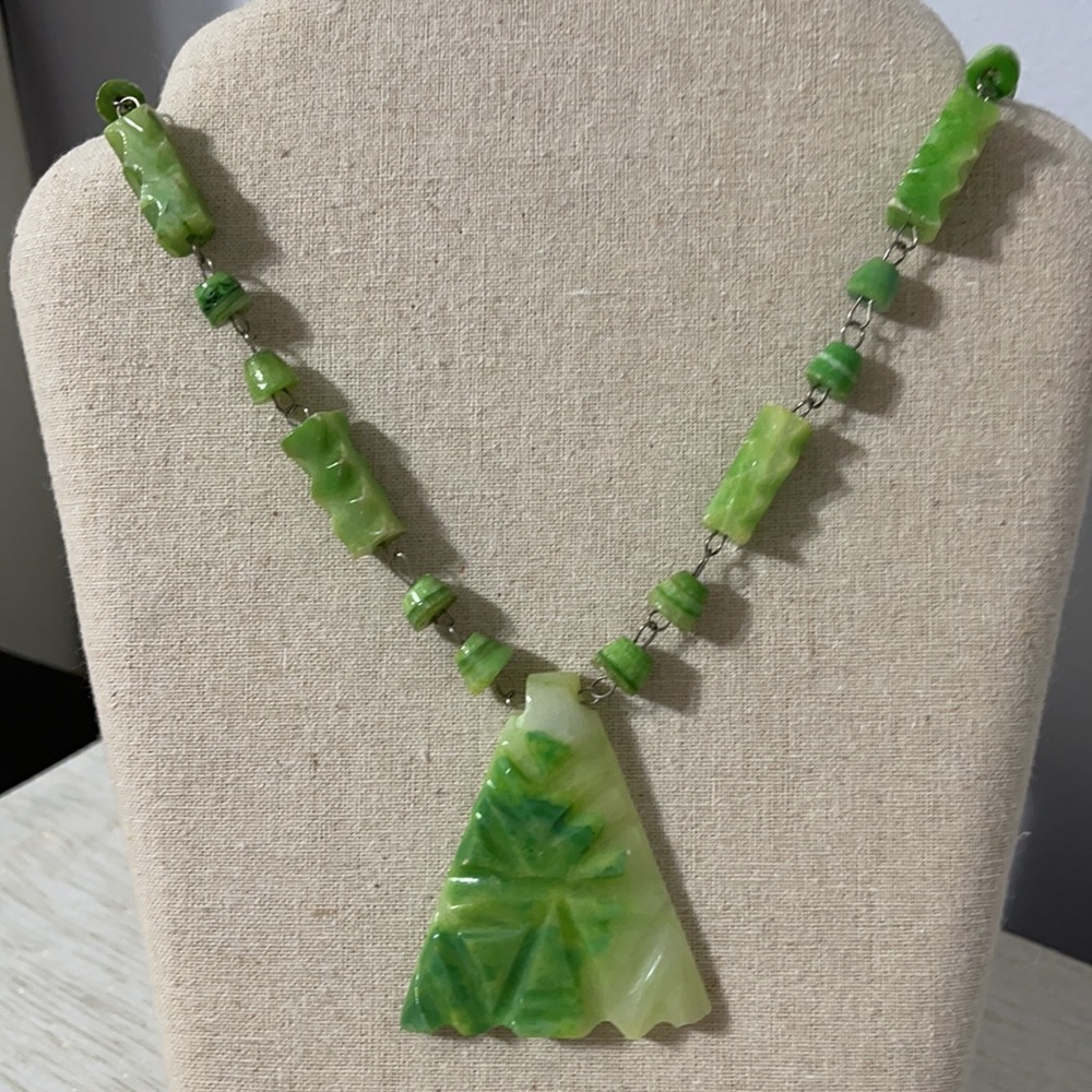 Vintage Aquamarine Agate Necklace